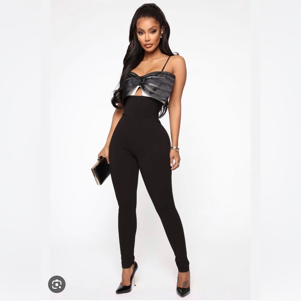• Bow Cut Out Bust Jumpsuit